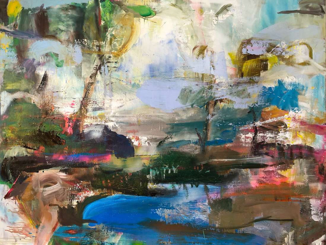 Pacific Treasury, 2024, Öl und Polymer auf Leinwand, 150 x 200 cm